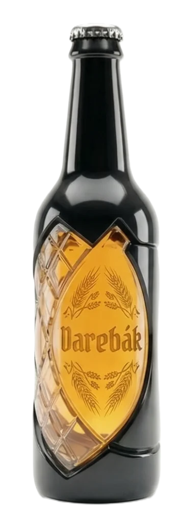 Fľaša piva Darebák — chmelový ležiak